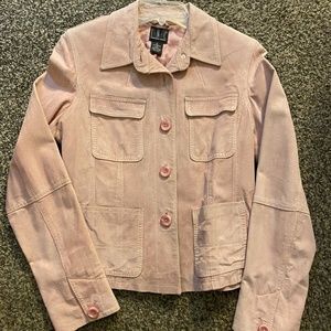 INC. Gorgeous Light Pink Leather Jacket